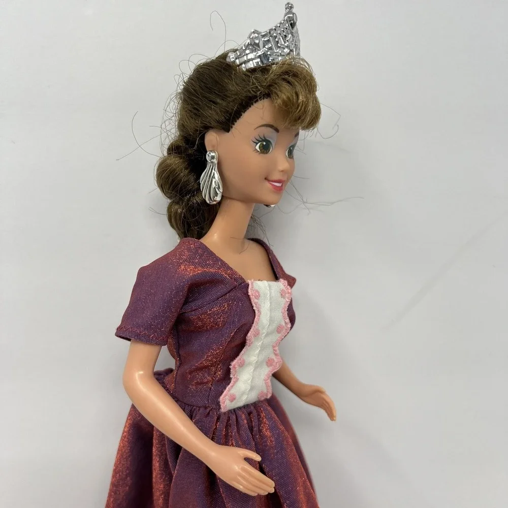 Miss America Doll Pageant 1991 Kenner Gown Crown Earrings Collectible Fashion